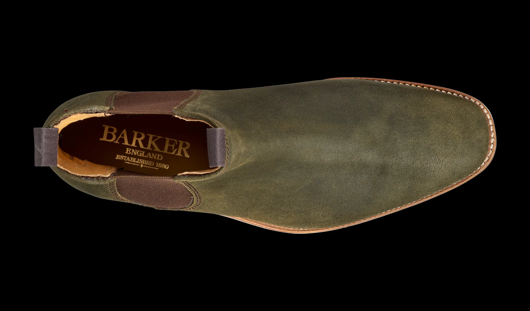 Mansfield - Green Waxy Suede