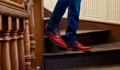 Mcclean - Rosewood Calf / Navy Suede