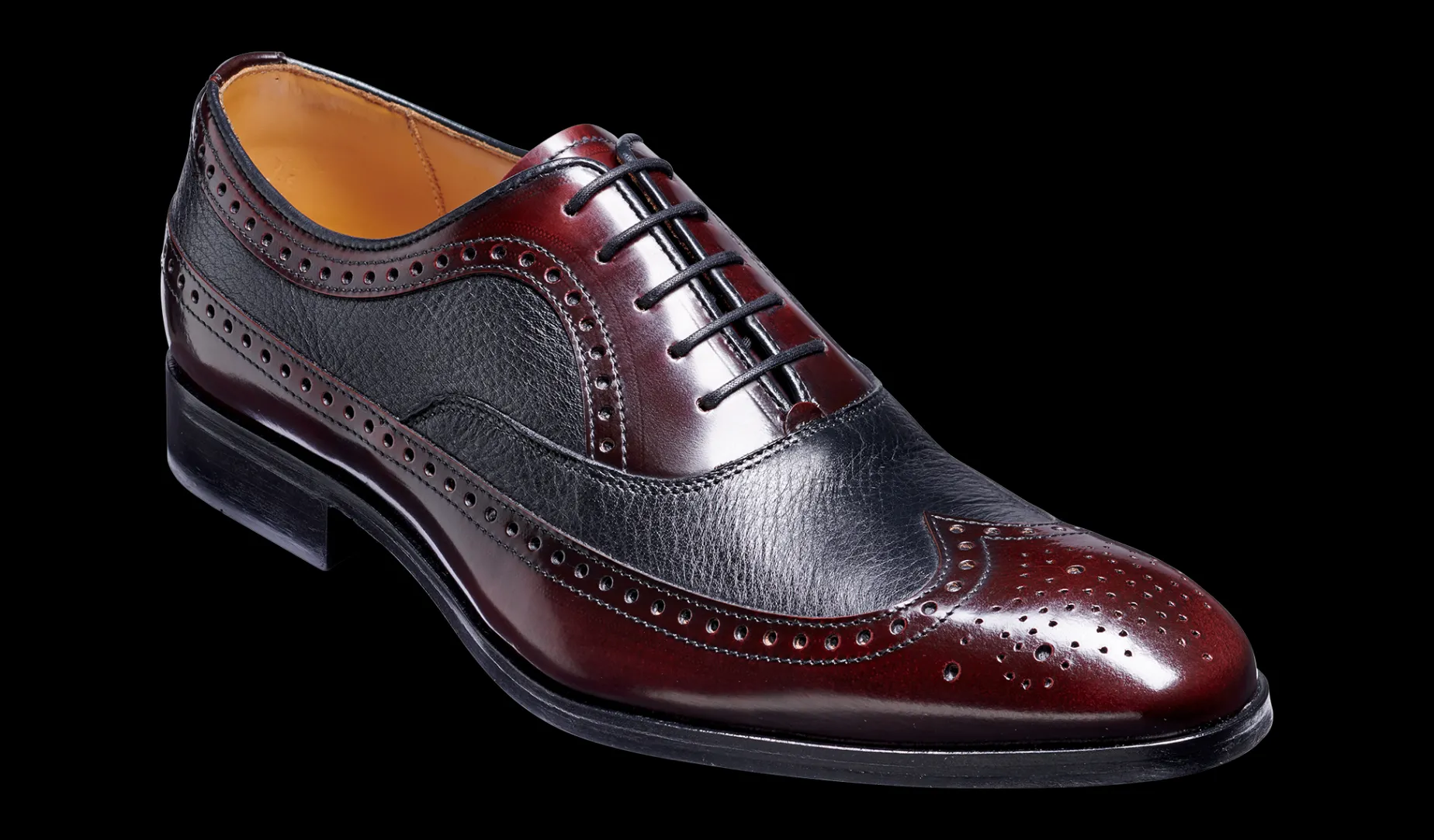 Rugby - Burgundy Hi-Shine / Black Deerskin